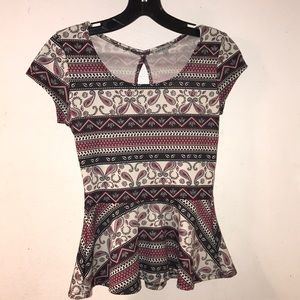 Printed Fitted Top